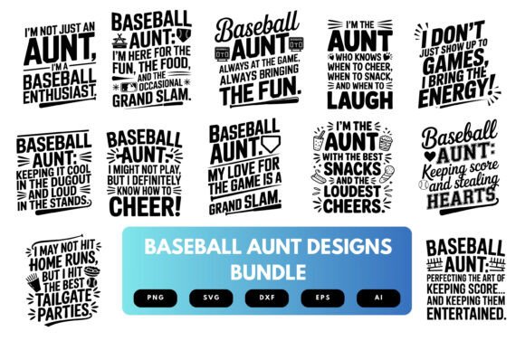 Baseball Aunt SVG Bundle