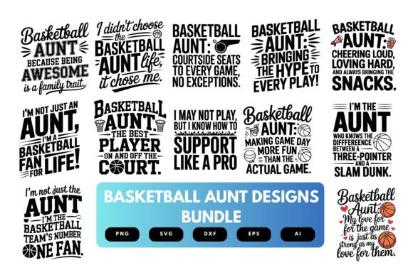 Basketball Aunt SVG Bundle