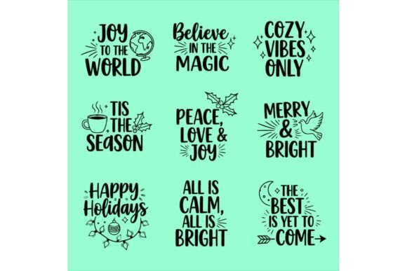 Christmas Themed Inspirational Quote Set