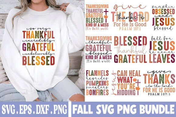 Fall Autumn SVG PNG Bundle, Thanksgiving