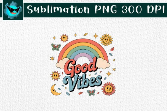 Good Vibes Daisy Quote Sublimation PNG