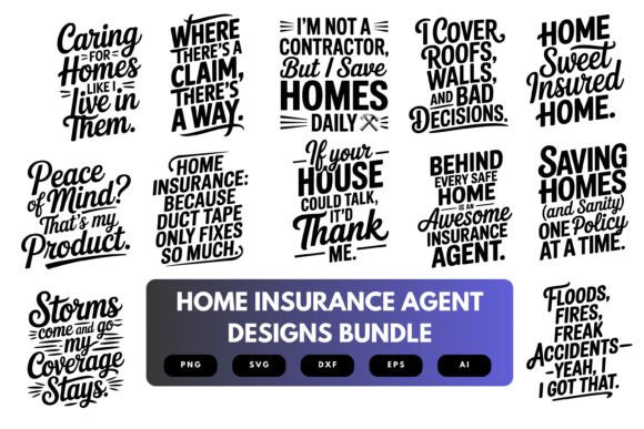 Home Insurance Agent SVG Bundle