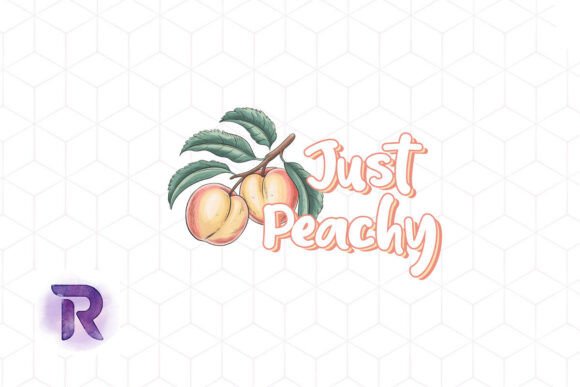 Just Peachy Sublimation Quote Fruit PNG