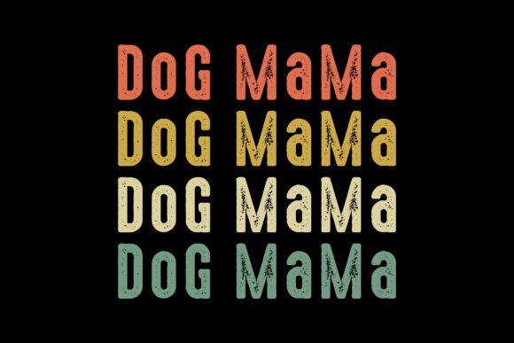 Retro Vintage Dog Mama SVG PNG Design