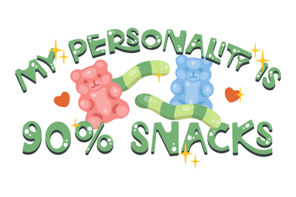 Snack Personality Embroidery Design