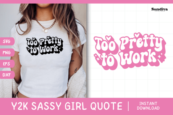 Y2K Sassy Girl Baby Tee Quote 24